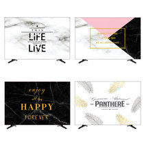 Marble TV Hood dust cover hanging LCD 55 inch 50 curved surface 65 cover cloth computer TV set Wall