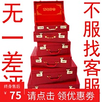 Wedding Dowry Gift Box Courtesy Gold Box Hire Gold Color Gift Box Dress 10-100 RMBten thousand Cash Show And Red Bag Engagement pro