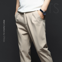 Ernie exclusive~ summer mens business casual pants loose straight trousers slim 2021 new suit pants