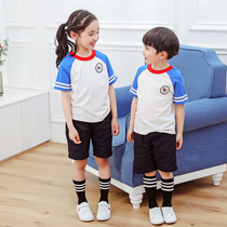 Kindergarten Landscaped Short Sleeve Summer Clothing Elementary School Student Banfu Sports School Uniform Suit for male and female childrens new Korean version of childrens clothing