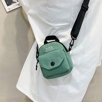 Satchel bag women bag version hundred small bag canvas Harajuku fashion students solid color mobile phone 2019 New Wild Womens diagonal