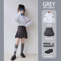 tb shirt girl long sleeve Korean version of trend handsome boy Oxford textile slim boy casual very fairy white shirt