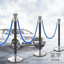 One meter line Concierge pole Safety line Guard isolation rope Welcome column Golden lanyard Police line Queuing fence