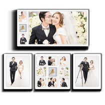 Nine-grid photo wall Wedding photo enlarged photo frame Hanging wall Wedding photo Baby photo Family photo Big photo frame photo studio