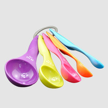 Multi-color measuring spoon color measuring spoon 5-piece set of high quality food grade thick coffee milk tea fruit powder measuring spoon kitchen baking