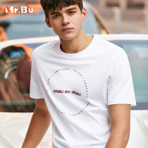 Mr Bu horse cotton short sleeve T-shirt male spring summer round neckline with undershirt short sleeve male GT01107