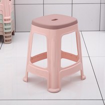 Plastic stool Household thickened square stool bench Night market stool High stool Dining table stool Non-slip cooked plastic large chair plastic stool