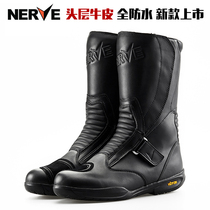 German NERVE motorcycle leather riding boots waterproof boots long-distance motorcycle travel into Tibet mens shoes autumn and winter