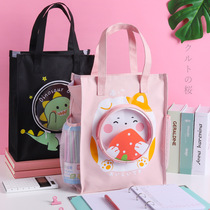 Tutorial Bag Primary School Student Hand Canvas Supplement Bag Large Capacity Hand Carry Book Bag Children Tutorial Hand Bag Document Bag