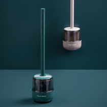 Toilet brush No dead angle Home Silicone Toilet Brush Long Handle Soft Hair Toilet Clean God-Ware Suit Free Of Punch