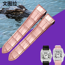 Ventura crocodile leather strap substitute Cartier Santos Santos leather strap for men and women San