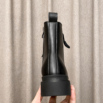 2021 New Winter lace-up Martin boots female cool ins tide Korean version of Joker thick-soled black fried street short boots