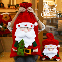 Christmas gift bag gift large cloth bag Christmas bag Santa Claus backpack decorative products sock
