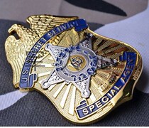 Metal badge US COS agent badge US bodyguard large badge Chest hanging badge Pin badge