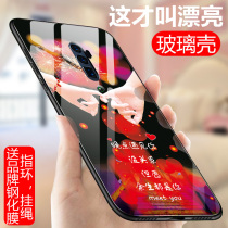 oppoReno tenfold zoom version cell phone shell pccm00 fashion net red oppo glass sleeve remo tide cards men and women reon tenfold ren0 silicone opop anti-fall