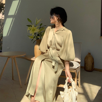 Bubble sleeve dress bubble sleeve shirt two colors