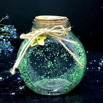 Luminous star lucky star Thousand Paper Crane glass bottle creative bottle origami star bottle with lamp string of stars