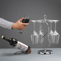 European wine rack ornaments creative living room wine bottle rack Wine glass rack Wrought iron wine rack goblet rack