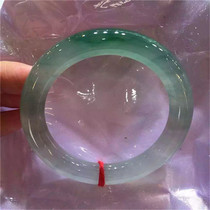 Longyu Culture Old Pit Myanmar Ice Floating Flower Jade Bracelet Super Water Jade Bracelet Yang Green Glowing Green Jade Bracelet