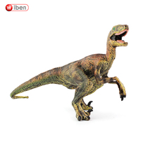 Foreign trade new Jurassic dinosaur toy simulation solid plastic animal model Velociraptor childrens birthday gift