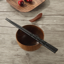 Natural Indonesian iron wood high-end Japanese chopsticks home with solid wood tip chopsticks Japan creative wooden kitchen tableware