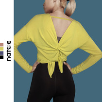 Sports Long Sleeve T-shirt Soft Merry-back T-shirt Long Sleeve Round Collar Yoga T-shirt Speed Dry Coat Long Sleeve Loose T-shirt Summer Thin