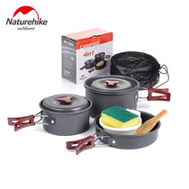 NH Mustle outdoor camping barbecue picnic picnic supplies aluminum alloy pot tableware stew pot frying pan Soup Pot Pot