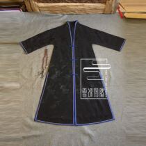  Cloud decoration totem original design womens outerwear Old satin improved stand-up collar long-sleeved placket jacket personality