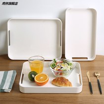 ins rectangular tray Nordic home living room hotel commercial serving fruit tea cup water cup plastic tray