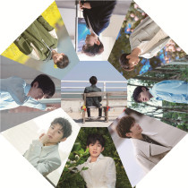 TFBOYS easy to close one thousand Seal king source custom black glue clear and rain dual-use umbrella folding sunscreen UV shading full automatic