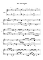 see you again Fast and Furious 7 Ending Song Piano Score