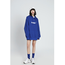 2022 Spring Summers new blue necrolade woman with a hat-surmounted early spring lovers oversize coat