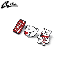 GUUKA Tide brand joint polar bear confession brooch cute Japanese hip hop cartoon niche couple badge Wild