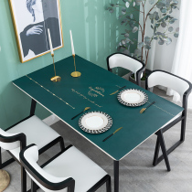 Modern simple leather tablecloth Waterproof and oil-proof leave-in anti-ironing leather table mat Coffee table tablecloth tasteless rectangle
