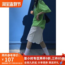 NECY summer black and white heavy washed denim high-waisted shorts womens street trend frayed raw edge wild five-point pants