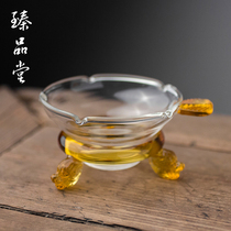 Glass tea leak heat-resistant and high temperature resistant kung fu tea set accessories zero filter tea compartment filter bucket transparent tea filter
