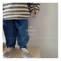 xxxxkids Autumn and Winter Koreas new children plus soft jeans for boys and girls casual plus long trousers