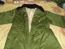 80 s retired inventory 85-style leather coat 85-style military green long wool coat warm and cold original