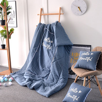 Mens and womens washed cotton plus velvet plus lunch break blanket pillow Comfort thickened duvet dual-purpose vehicle car pillow quilt