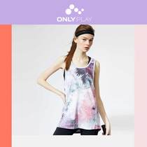ONLY2021 spring new loose backless round neck sleeveless sports T-shirt vest) 120103504HBK