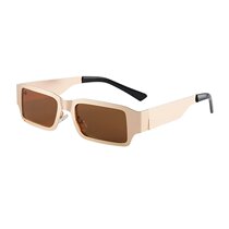 Small abetterfelling metal rectangular sunglasses female ins take pictures funny Sun eyes male trend