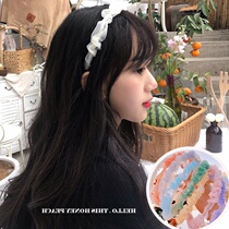 Super Xian soft cute Korean version of the net gauze wrinkled Euroband female students cute face wash head hoop childrens head buckle