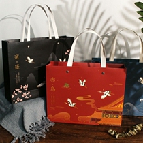 Gift Bag Big Number Mega Fairy Crane Retro Gift Bag Big Hand Bag China Wind Festival Send People Packing Bag