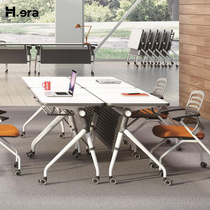 Outlet Quality Mobile Training Table Meeting Table Folding Table Minima Modern Training Bench Strip Table and chairs