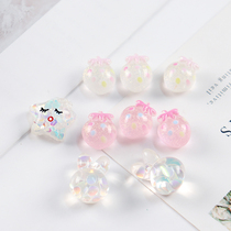 Leaf Sister Diy Sparkling Pink Crystal Small Strawberry Sequin Rabbit Head Pentagram Homemade Cream Handshell Accessories Woman