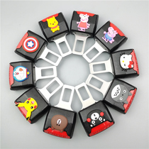 Car seat belt extension joint personalized cute head pick safety car with bayonet plug decoration universal type