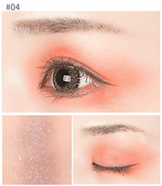 Student monochrome eye shadow Net red mashed potato eye shadow paste pearlescent glitter sequin orange red grapefruit color lazy makeup