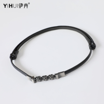 Simple Joker Belt Ladies Fine Decorative Fashion Korean Retro Black Narrow Small Belt with Dress Shirt