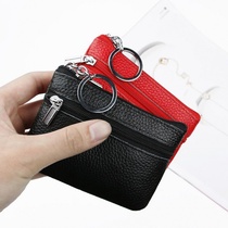(First layer cowhide) coin wallet Lady wallet short Mini small wallet cowhide key bag coin bag card bag
