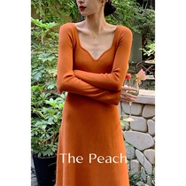 MICHELLYMO Consini Cashmere French Hepburn slim temperament socialite high waist slim knitted dress